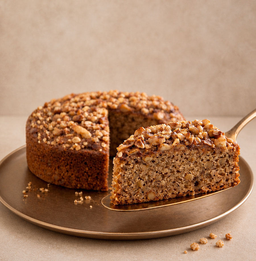 Healthy Cakes - Apple Cinnamon Walnut Crumb Cake